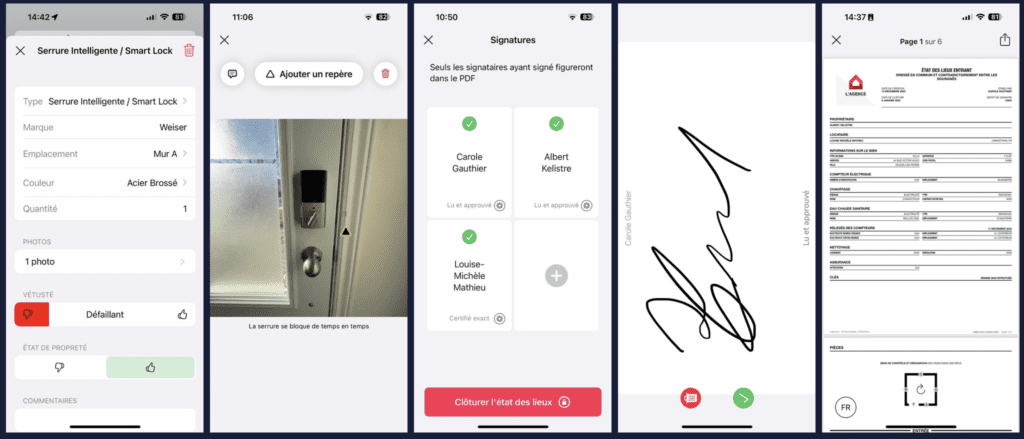 application état des lieux